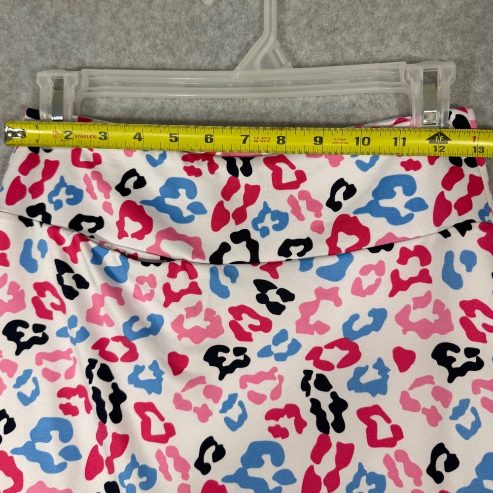 Golftini Big Bang Skort Women XXS White Pink Blue Leopard Print Ruffle Activewea - Picture 5 of 10
